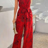 Running Errands Wide Leg Tie Waist Jumpsuit