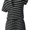 Sundown & Comfy Striped Drawstring Waist Romper
