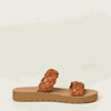 WILD DIVA Woven Dual Band Platform Sandals