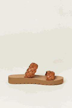 WILD DIVA Woven Dual Band Platform Sandals