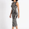 Wild Current Striped Knit Midi Dress