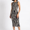 Wild Current Striped Knit Midi Dress