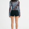 Wild Current Zebra Print Long Sleeve Boat Neck Top