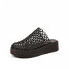 Woven Net Design Platform Sandals