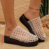 Woven Net Design Platform Sandals
