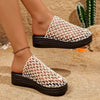 Woven Net Design Platform Sandals