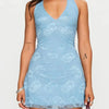 A Night in Paris Enola Lace Halter Mini Dress - Lustreve