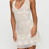 A Night in Paris Enola Lace Halter Mini Dress - Lustreve