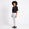 Understated Collared V-neck Top