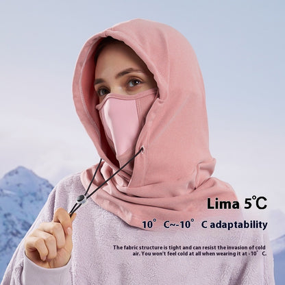 Winter Thermal Fleece Scarf & Ski Face Mask – Windproof Neck Warmer Hood for Outdoor Sports