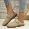 SuedeBuckle Flats