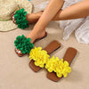 Floral Embellished Flat Sandals