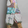 POL Printed Patchwork Wide Leg Pants with Adjustable Side Drawstring