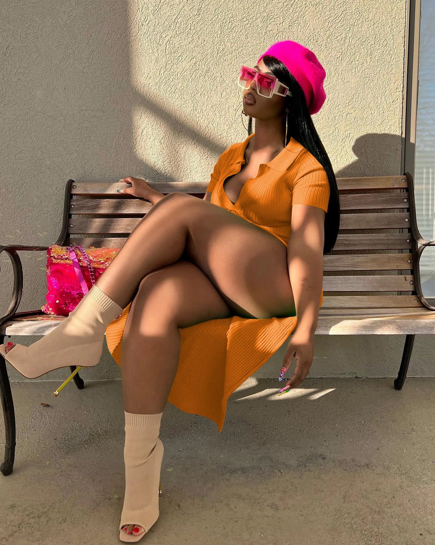 Robe moulante chic à rayures Sorbae