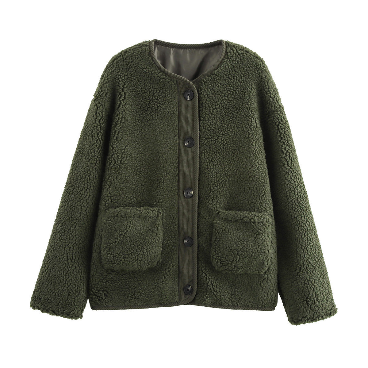 Sheerly  Lamb Fur Leopard Coat