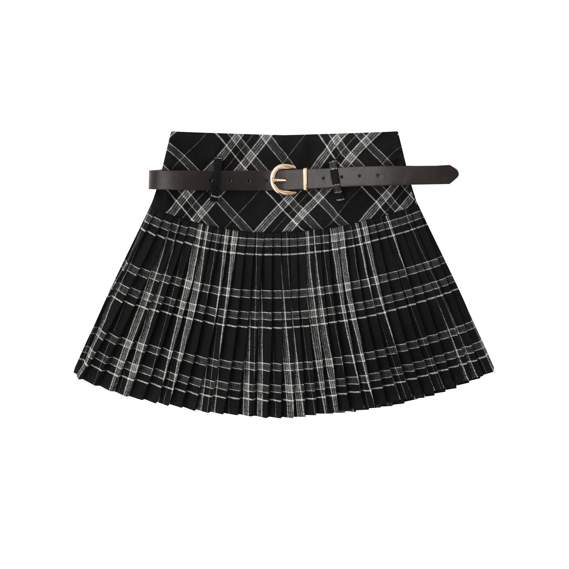 Stella karierter Faltenminirock 