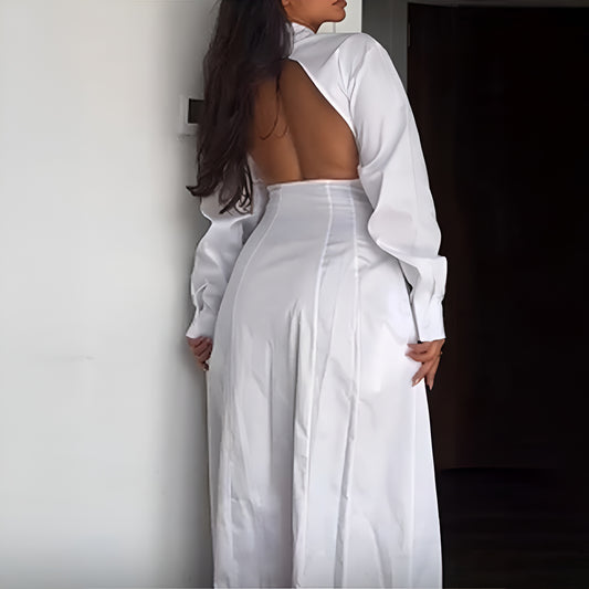 Enola Backless Waist-Cinching Dress