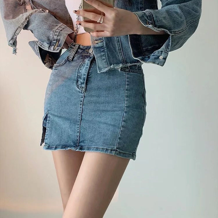 Kimora  Mini Denim Skirt