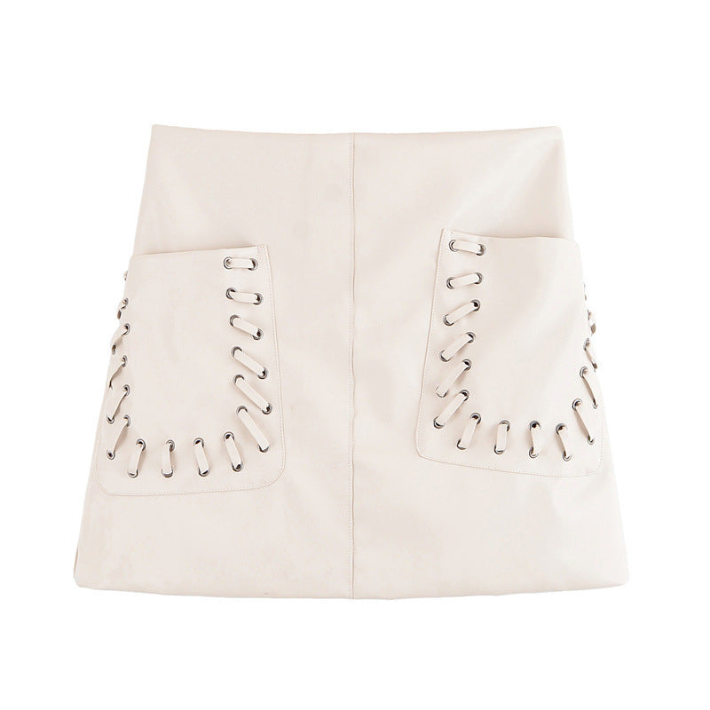 Bently Minimalist Faux Leather Mini Skirt