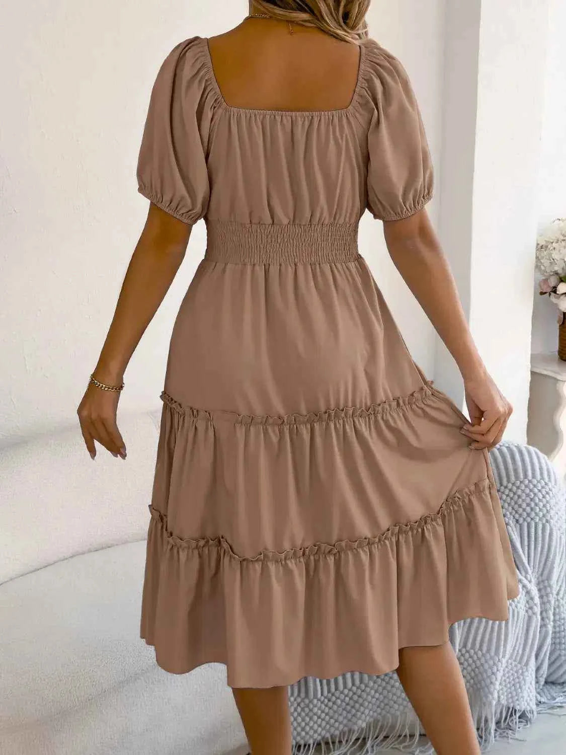Sky Tiered Flare Dress