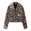 Sheerly  Lamb Fur Leopard Coat