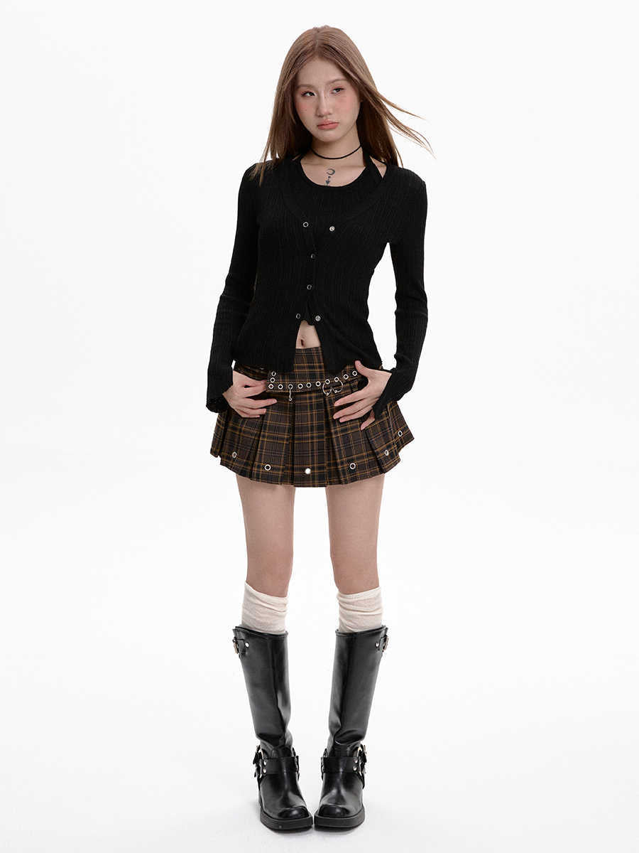 Darling Pleated Mini  Skirt