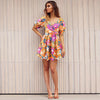 Sunset Sorbae Bloom Mini Dress