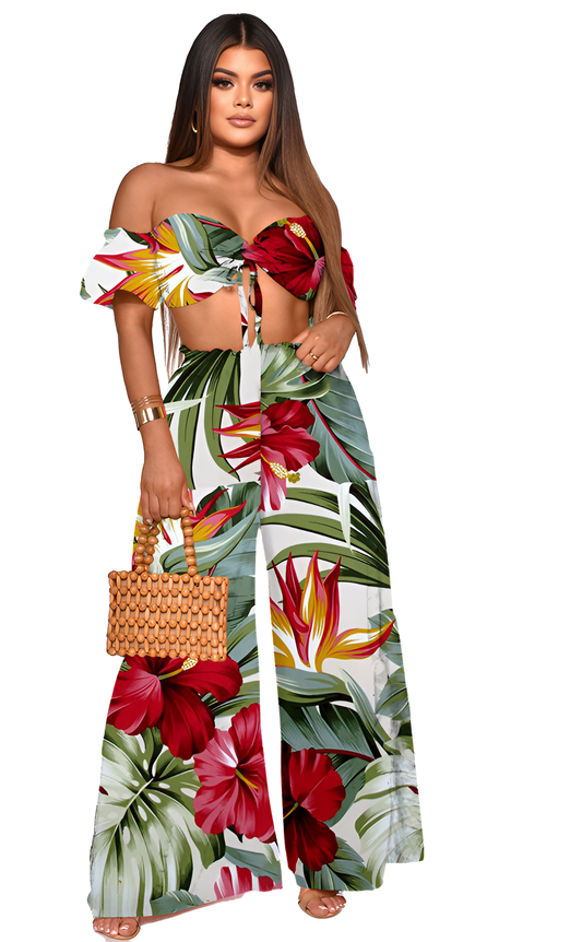 Hawaii Floral Twopiece Set