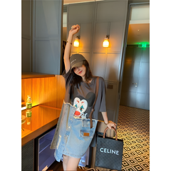 Robe t-shirt en jean Graphic Energy – Multicolore