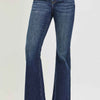 RISEN High Rise Flare Jeans With Seam Detail Waistband