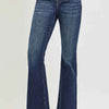 RISEN High Rise Flare Jeans With Seam Detail Waistband