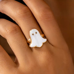 Yuletide Ghost 18K Gold-Plated Ring