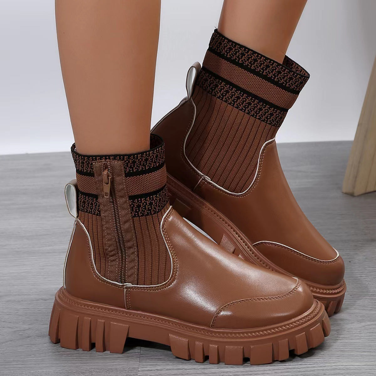 Zip-Up Mid Boots"