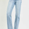 RISEN Tummy Control High Rise Straight Pin Tuck Jeans