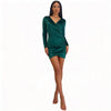 All or Nothing Maeve Velvet - Snatched Wrap Mini Dress - Lustreve