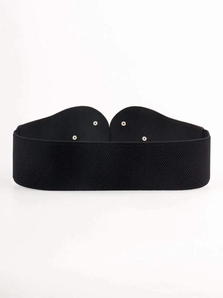 Alloy Buckle Elastic PU Belt - Lustreve