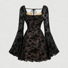 Anastasia Fleur Lace Sleeve Mini Dress - Lustreve