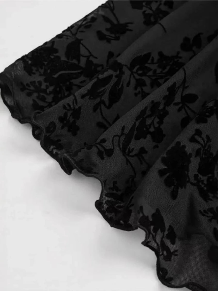 Anastasia Fleur Lace Sleeve Mini Dress - Lustreve