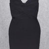 Sculpted Elegance V-Neck Bandage Dress