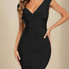 Sculpted Elegance V-Neck Bandage Dress