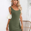 Aurelia Scoop Neck Sleeveless Bodycon Dress - Lustreve