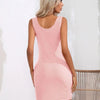 Aurelia Scoop Neck Sleeveless Bodycon Dress - Lustreve
