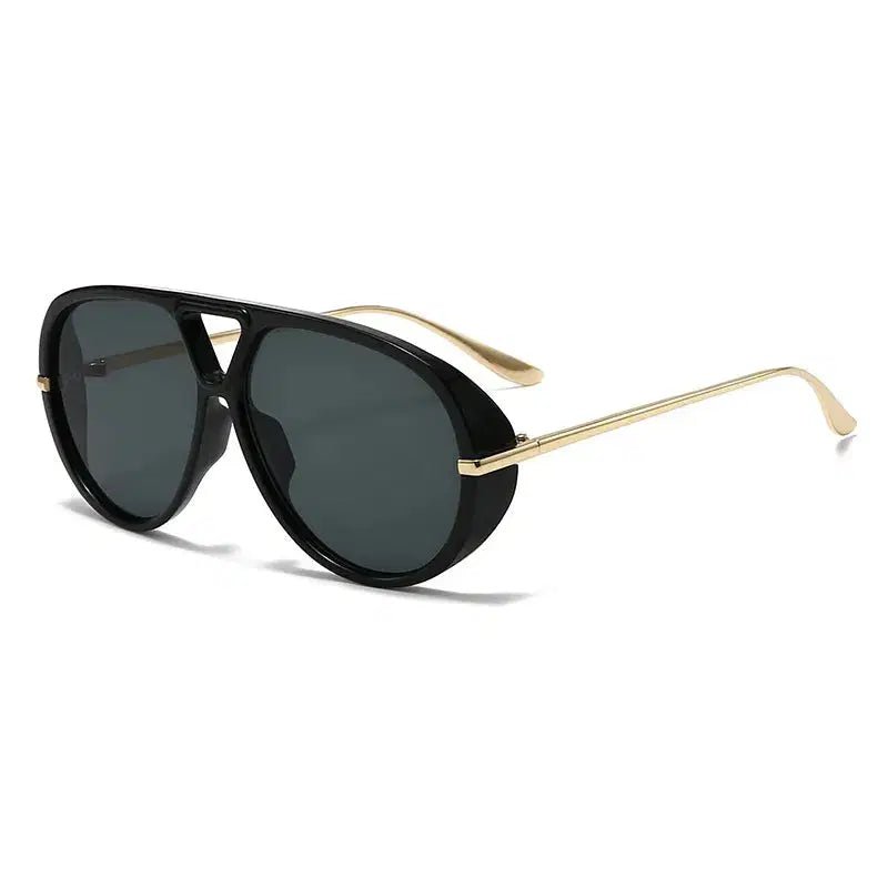Aviator Fashion Sunglasses with Yellow Tinted Lenses - Lustreve