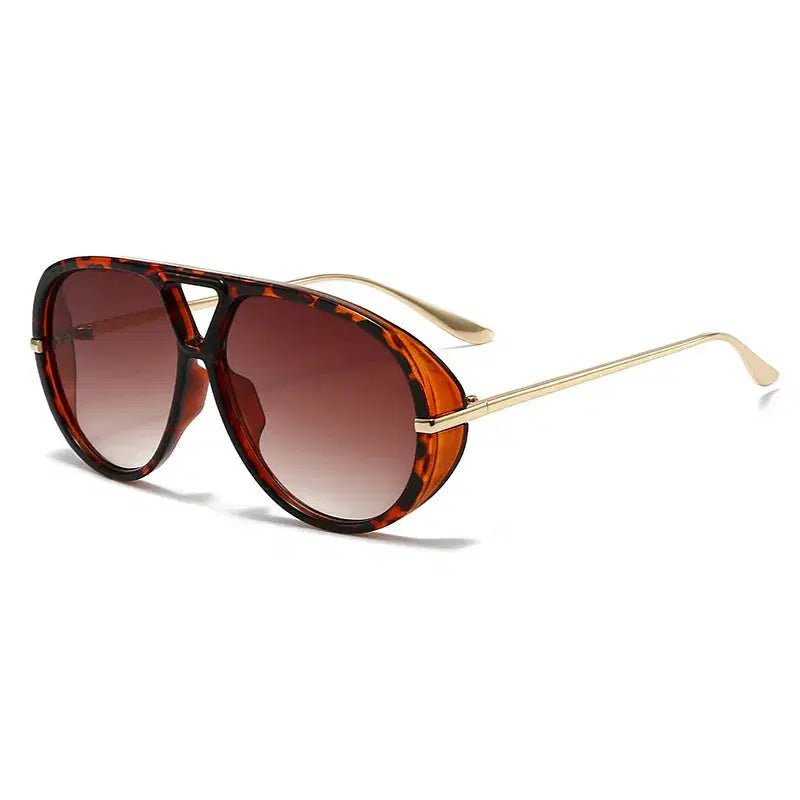 Aviator Fashion Sunglasses with Yellow Tinted Lenses - Lustreve