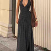 Polka Dot Halter Neck Maxi Dress