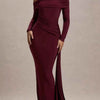 One-Shoulder Ruched Maxi Dress