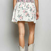 POL Raw Hem Floral Skirt with Pockets