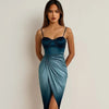 Sapphire Rush Gradient Midi Dress