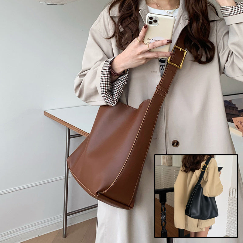 Women’s Minimalist PU Leather Shoulder Bag