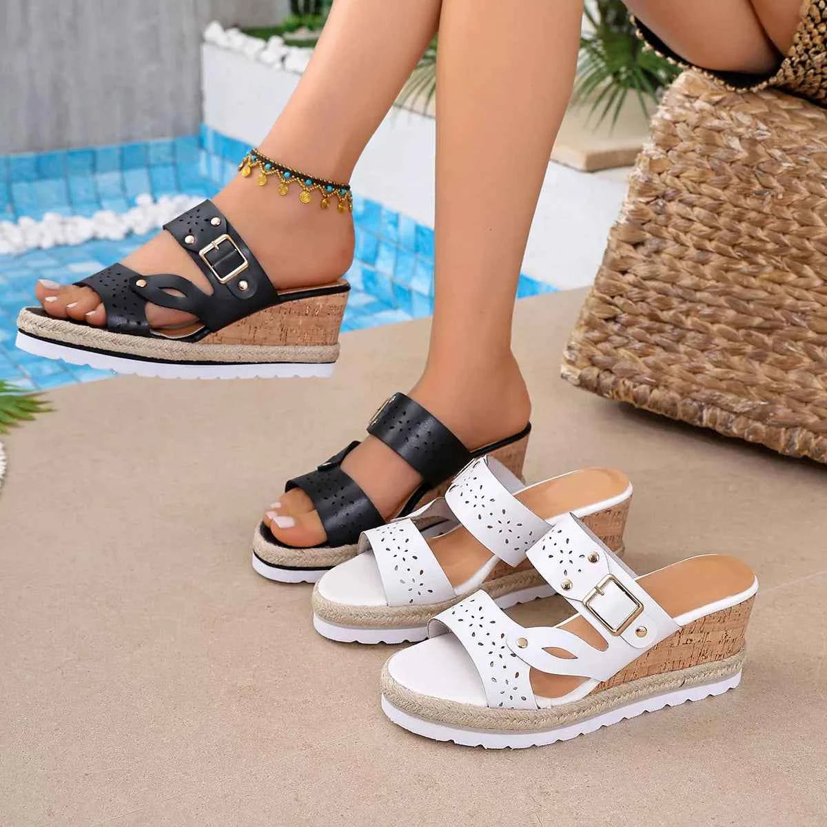 Open Toe Wedge Sandals